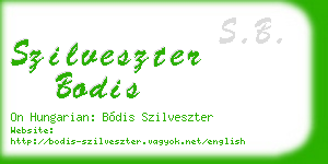 szilveszter bodis business card